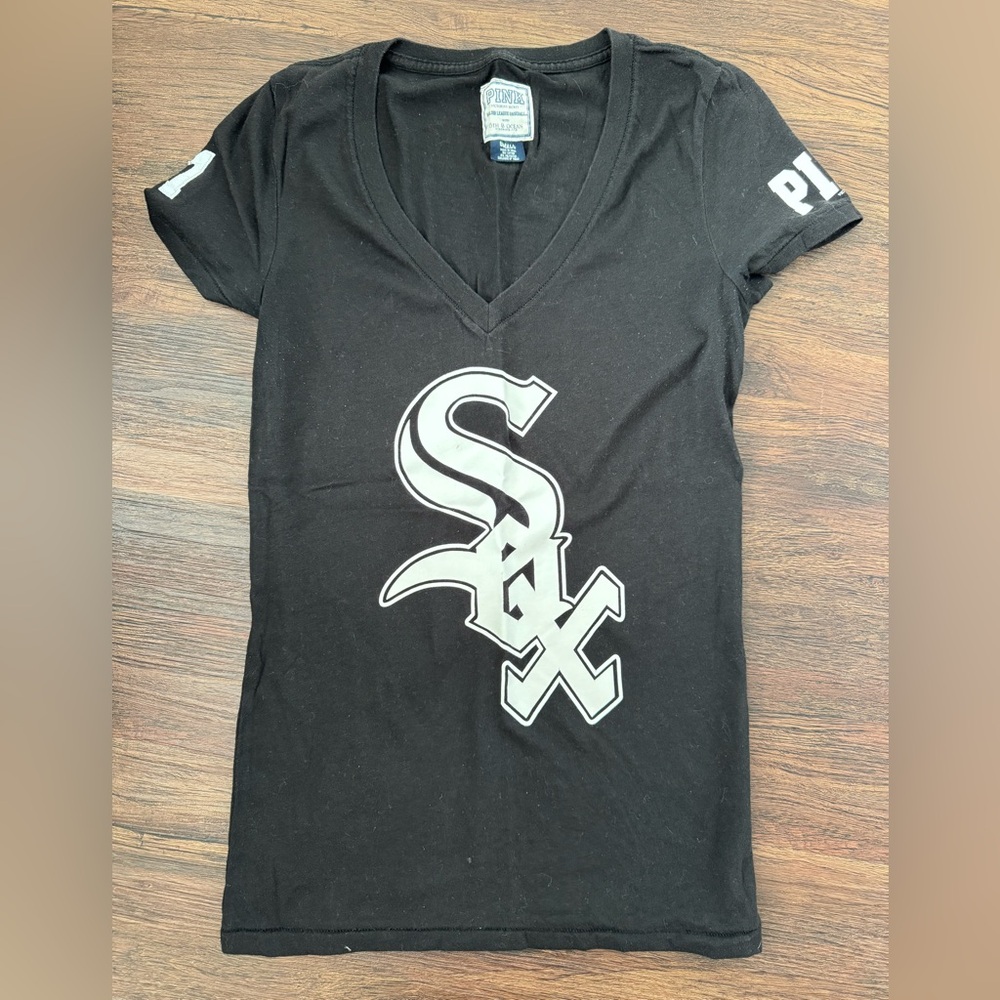 Victoria Secret Pink (MLB) White Sox T-shirt, size small.